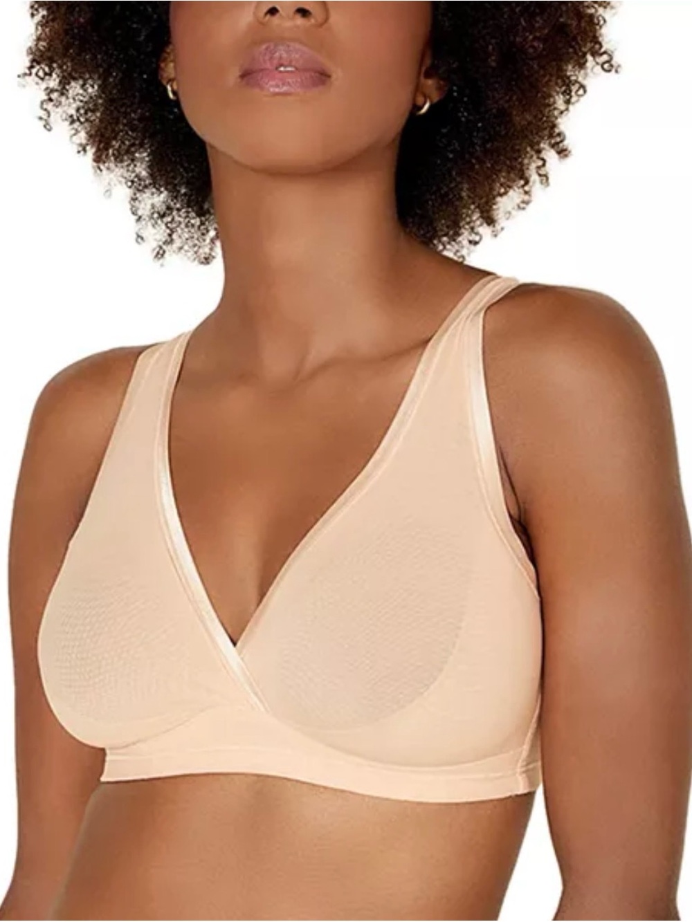 Cosabella Light Nude Soft Wireless V-Neck Bra soire confidence 2X Sette NWT
